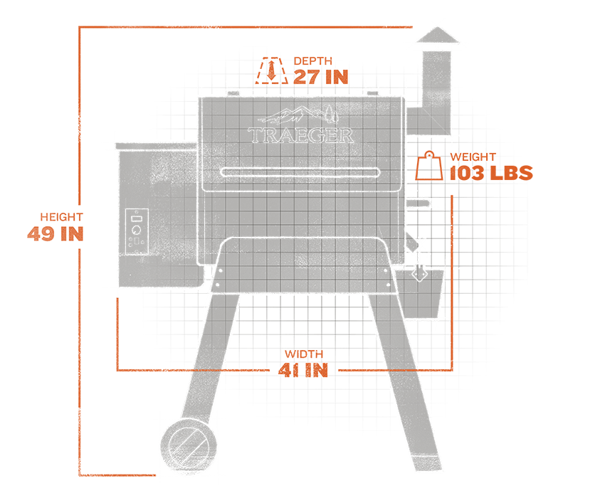 Traeger Pro Series 22 Exterior Dimensions